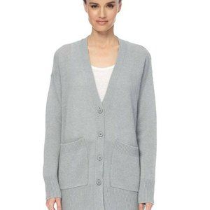 360Cashmere  Amina Cashmere Cardigan Sweater-Misty Blue-M